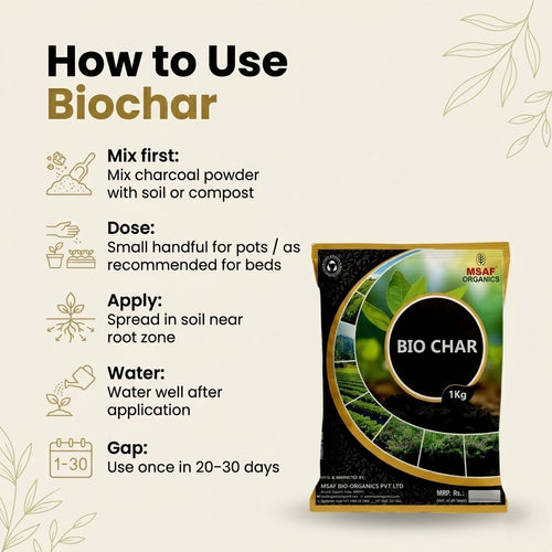 Bio Char biochar granules for improving soil health