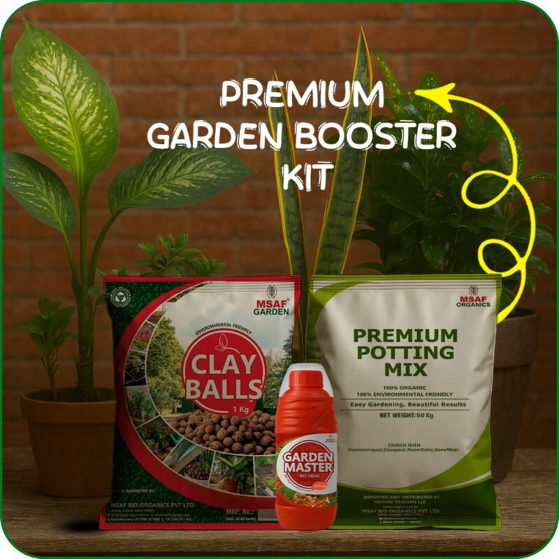 PREMIUM GARDEN BOOSTER KIT(POTTING MIX + CLAY BALL + GARDEN MASTER)